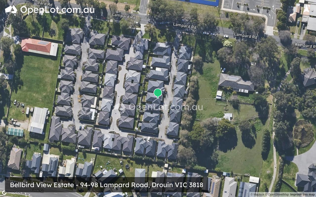 Satellite image for Bellbird View Estate - 94-98 Lampard Road, Drouin VIC 3818