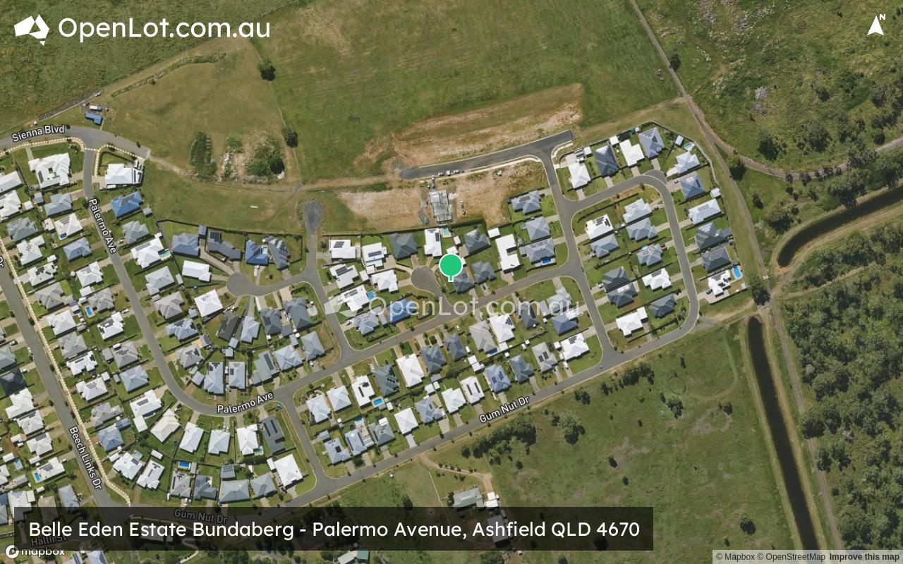 Satellite image for Belle Eden Estate Bundaberg - Palermo Avenue, Ashfield QLD 4670