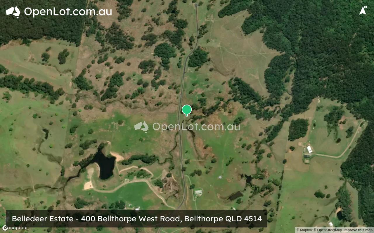 Satellite image for Belledeer Estate - 400 Bellthorpe West Road, Bellthorpe QLD 4514