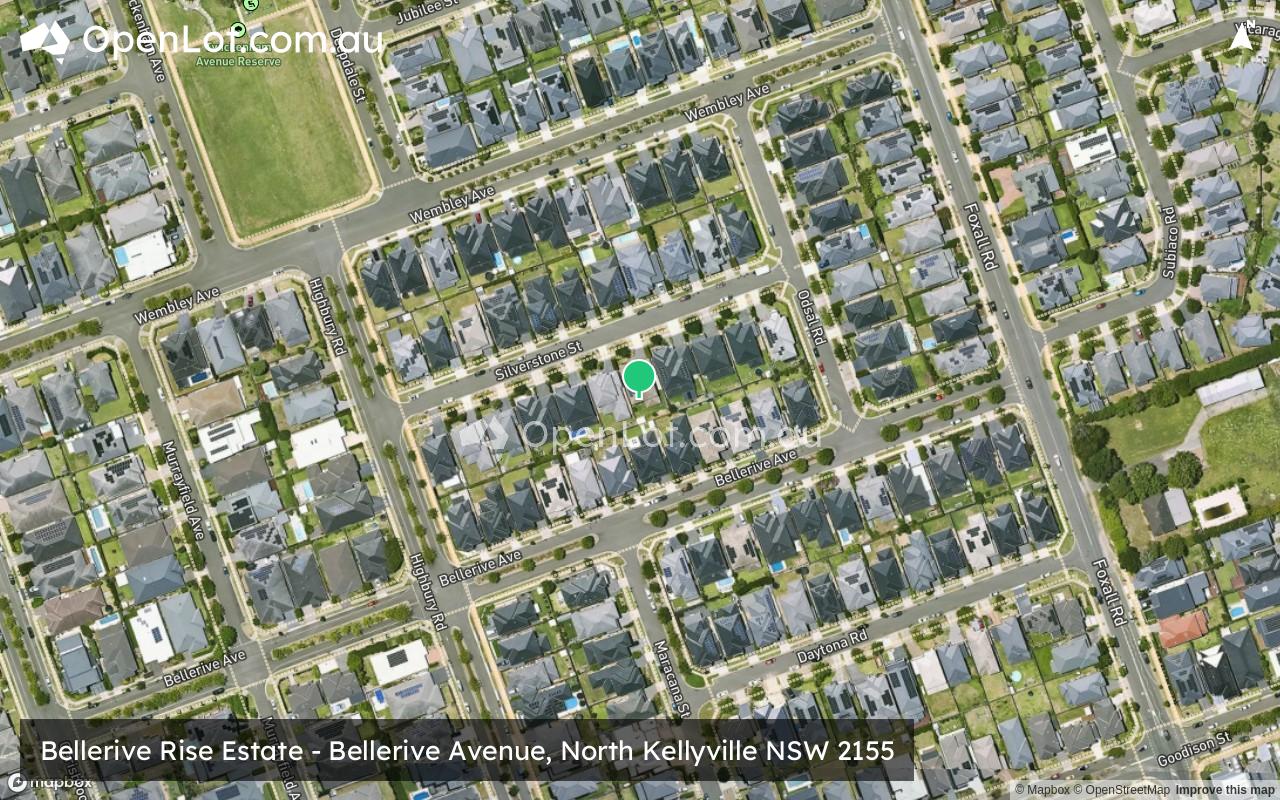 Satellite image for Bellerive Rise Estate - Bellerive Avenue, North Kellyville NSW 2155