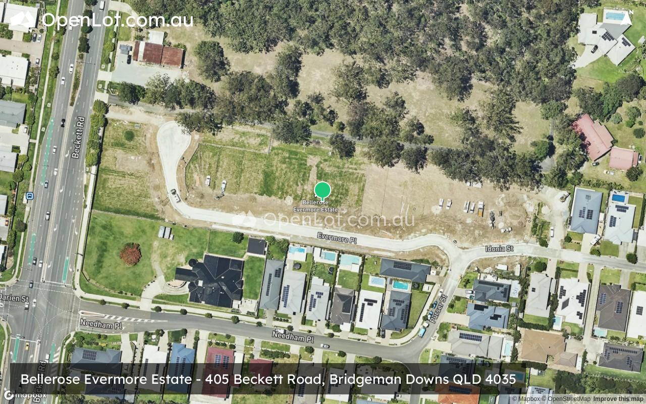 Satellite image for Bellerose Evermore Estate - 405 Beckett Road, Bridgeman Downs QLD 4035