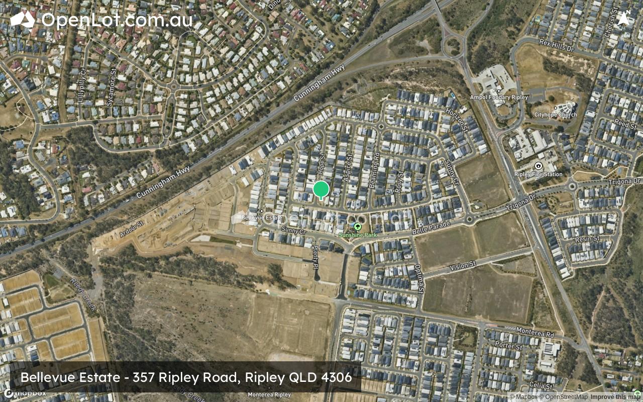 Satellite image for Bellevue Estate - 357 Ripley Road, Ripley QLD 4306