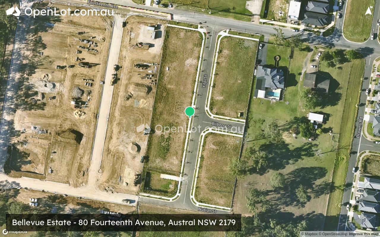 Satellite image for Bellevue Estate - 80 Fourteenth Avenue, Austral NSW 2179