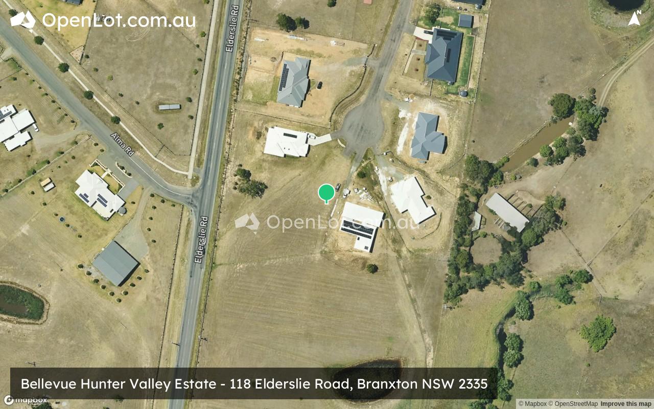 Satellite image for Bellevue Hunter Valley Estate - 118 Elderslie Road, Branxton NSW 2335