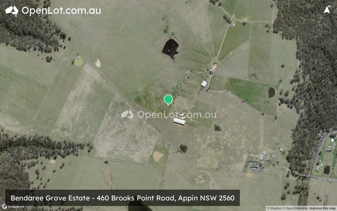 Satellite image for Bendaree Grove Estate - 460 Brooks Point Road, Appin NSW 2560