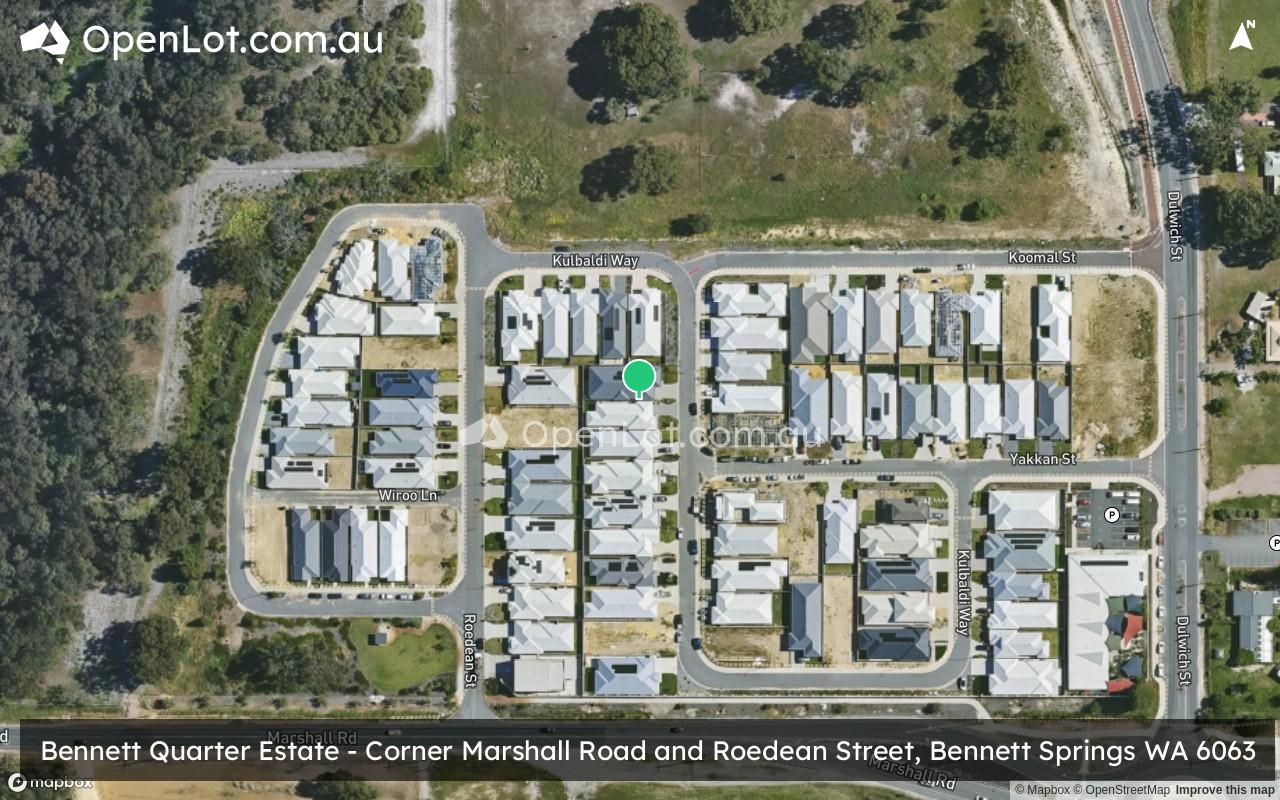 Satellite image for Bennett Quarter Estate - Corner Marshall Road and Roedean Street, Bennett Springs WA 6063