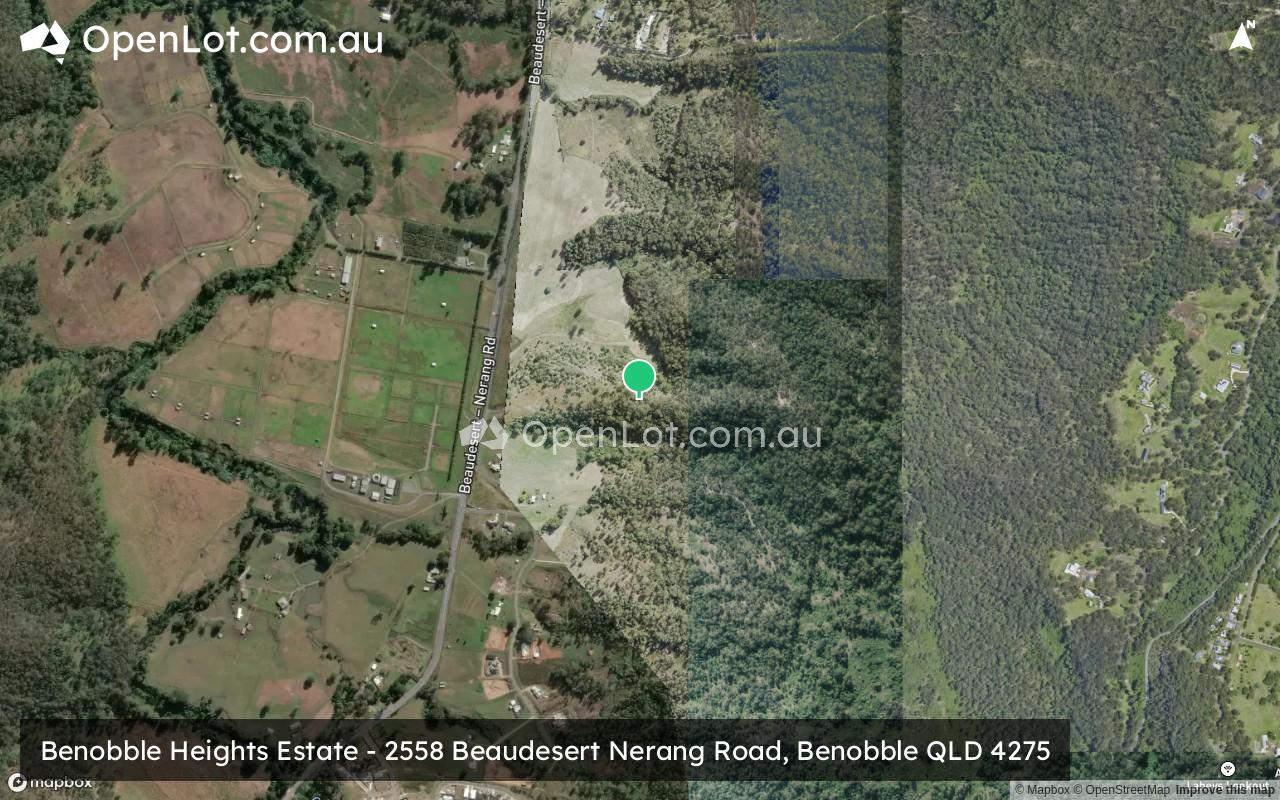 Satellite image for Benobble Heights Estate - 2558 Beaudesert Nerang Road, Benobble QLD 4275