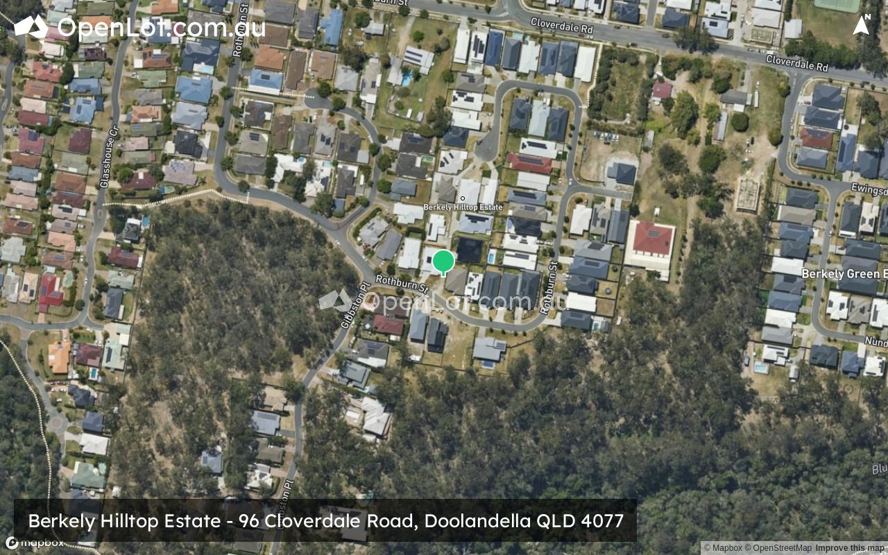 Satellite image for Berkely Hilltop Estate - 96 Cloverdale Road, Doolandella QLD 4077