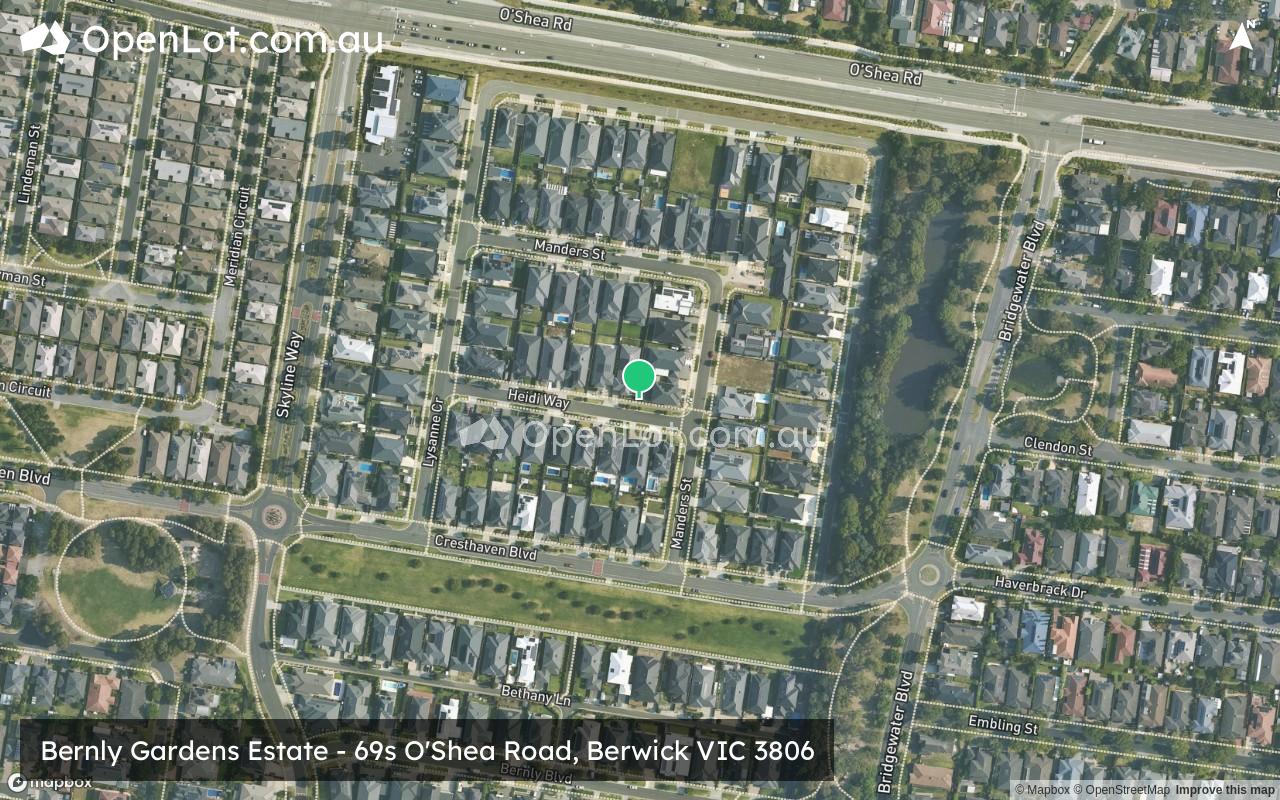 Satellite image for Bernly Gardens Estate - 69s O'Shea Road, Berwick VIC 3806