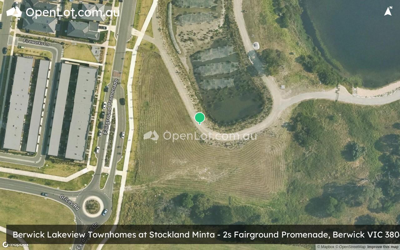 Satellite image for Berwick Lakeview Townhomes at Stockland Minta - 2s Fairground Promenade, Berwick VIC 3806