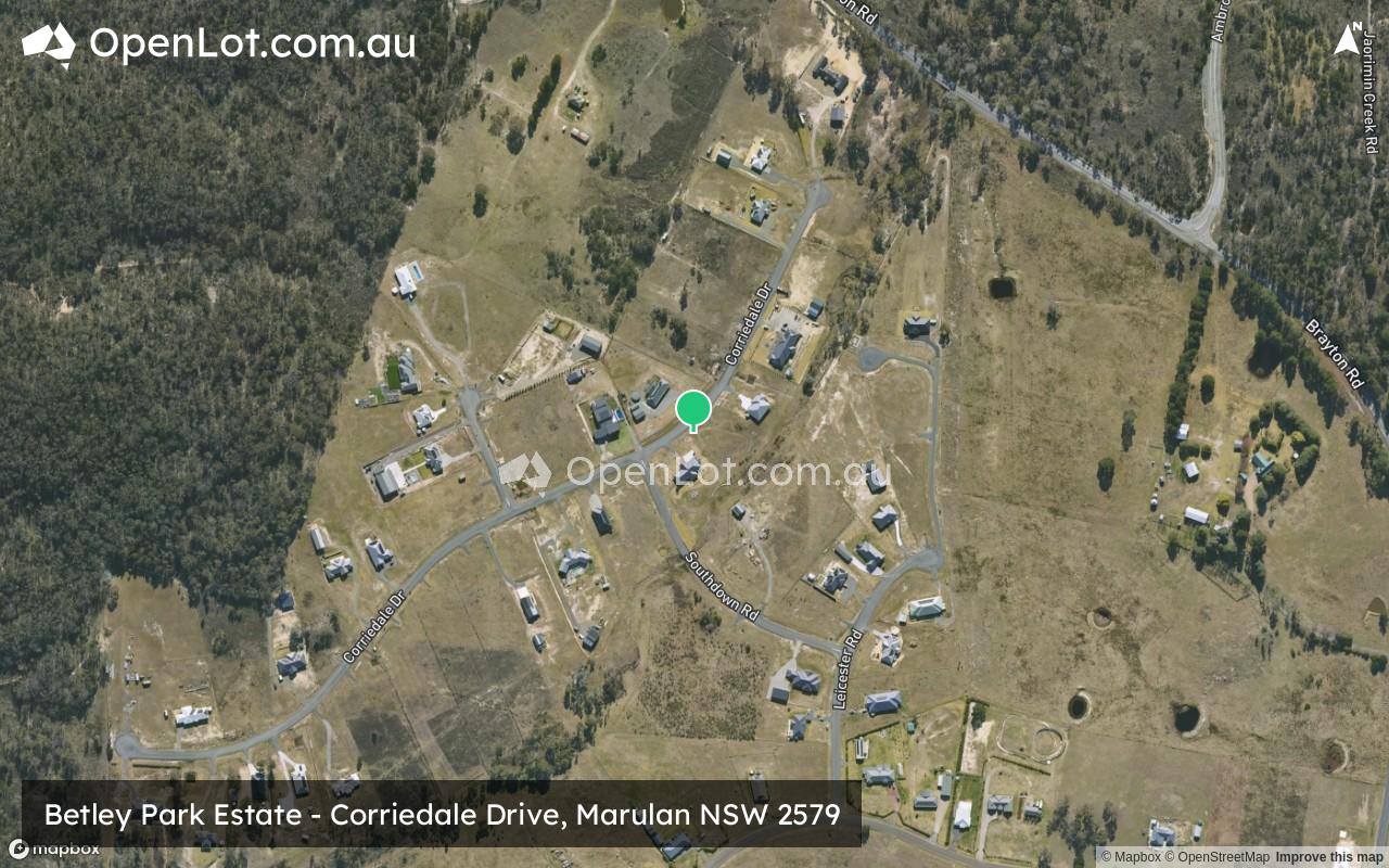 Satellite image for Betley Park Estate - Corriedale Drive, Marulan NSW 2579