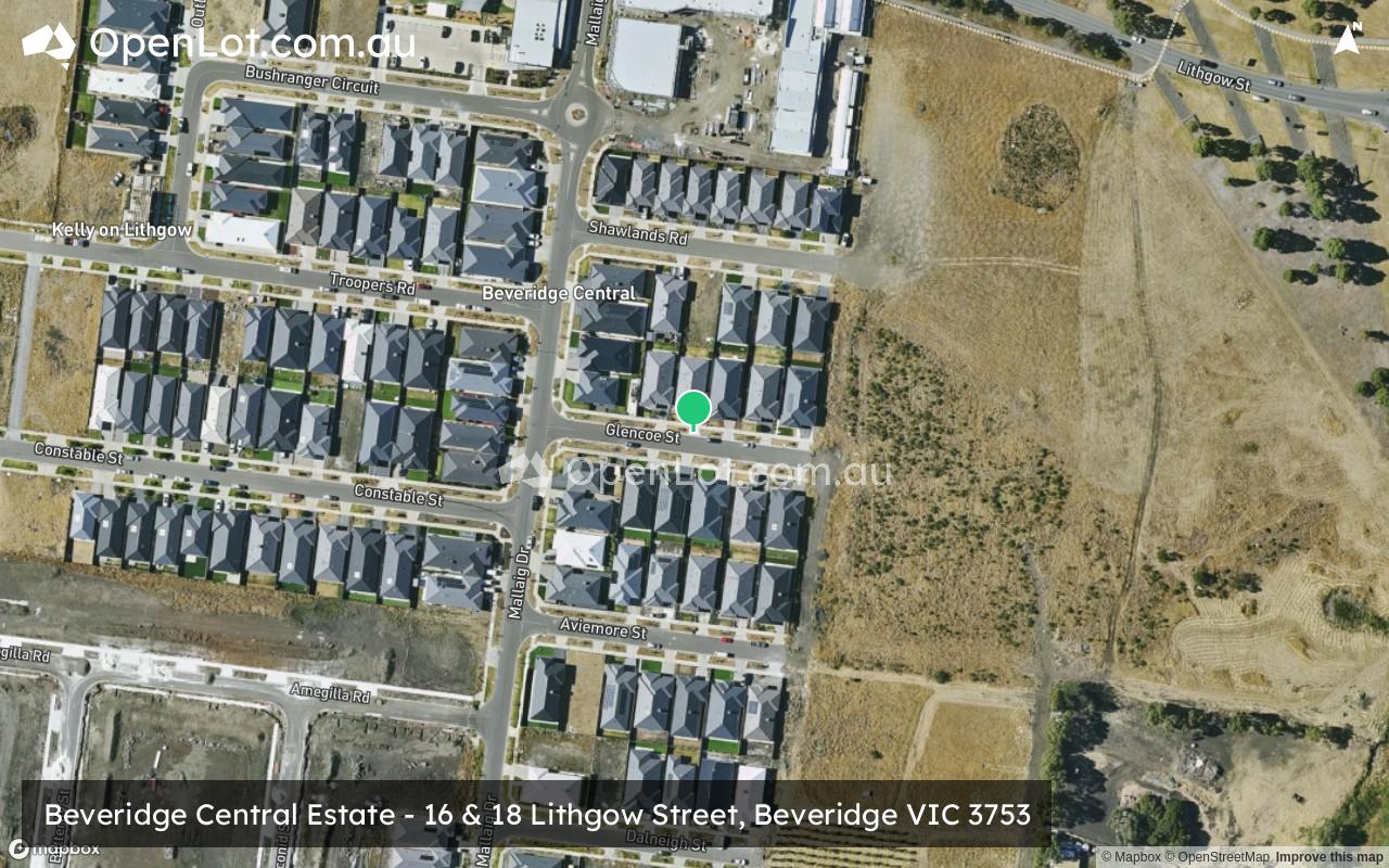 Satellite image for Beveridge Central Estate - 16 & 18 Lithgow Street, Beveridge VIC 3753