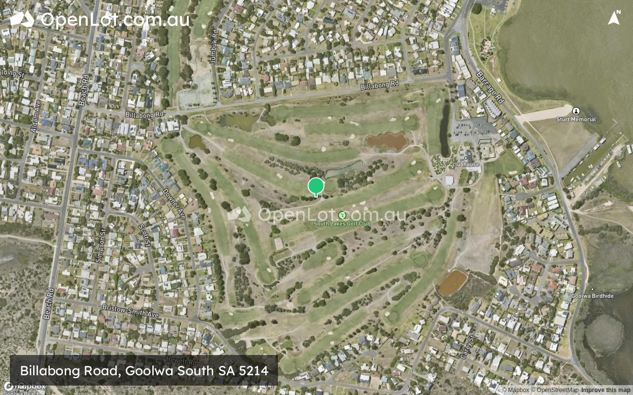 Satellite image for Billabong Road, Goolwa South SA 5214