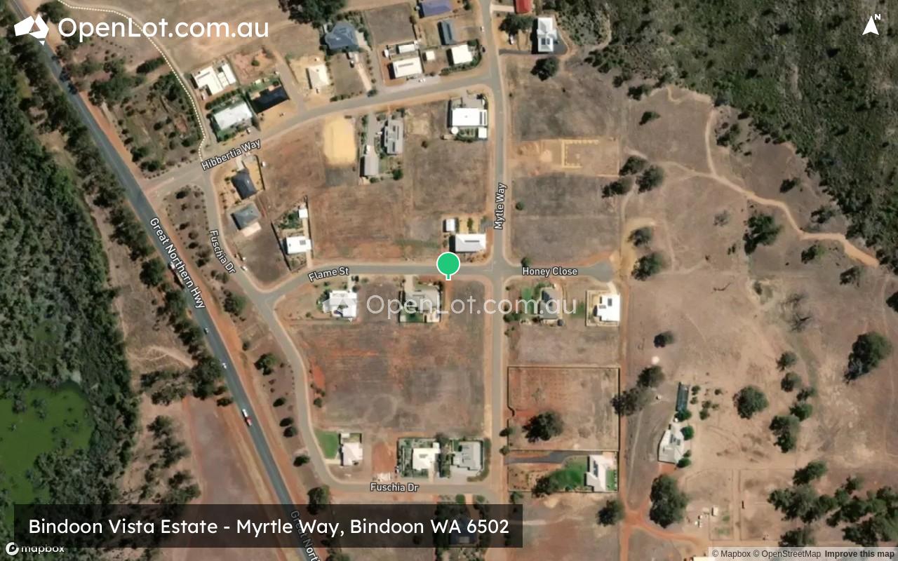 Satellite image for Bindoon Vista Estate - Myrtle Way, Bindoon WA 6502