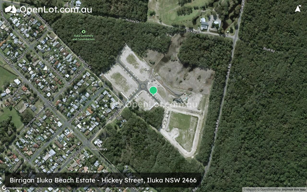 Satellite image for Birrigan Iluka Beach Estate - Hickey Street, Iluka NSW 2466