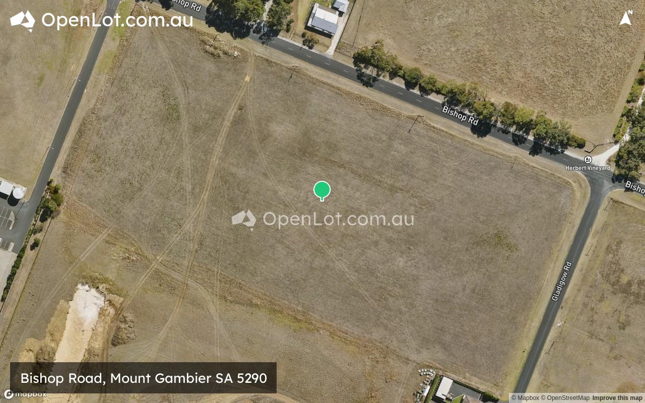 Satellite image for Bishop Road, Mount Gambier SA 5290