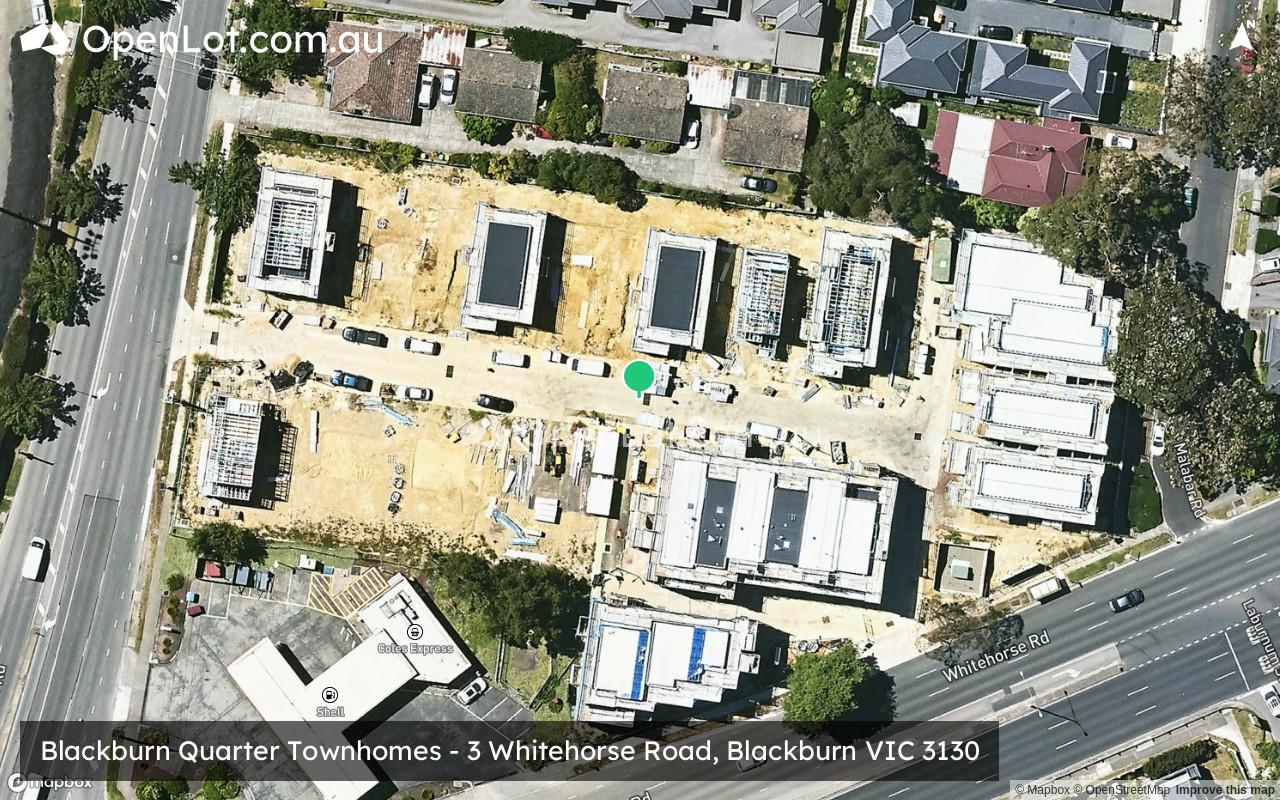 Satellite image for Blackburn Quarter Townhomes - 3 Whitehorse Road, Blackburn VIC 3130