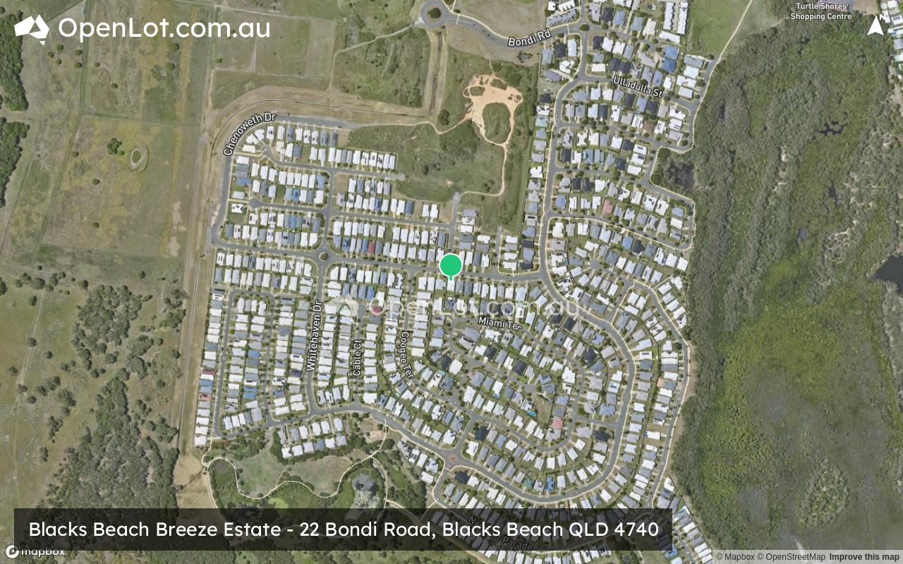 Satellite image for Blacks Beach Breeze Estate - 22 Bondi Road, Blacks Beach QLD 4740