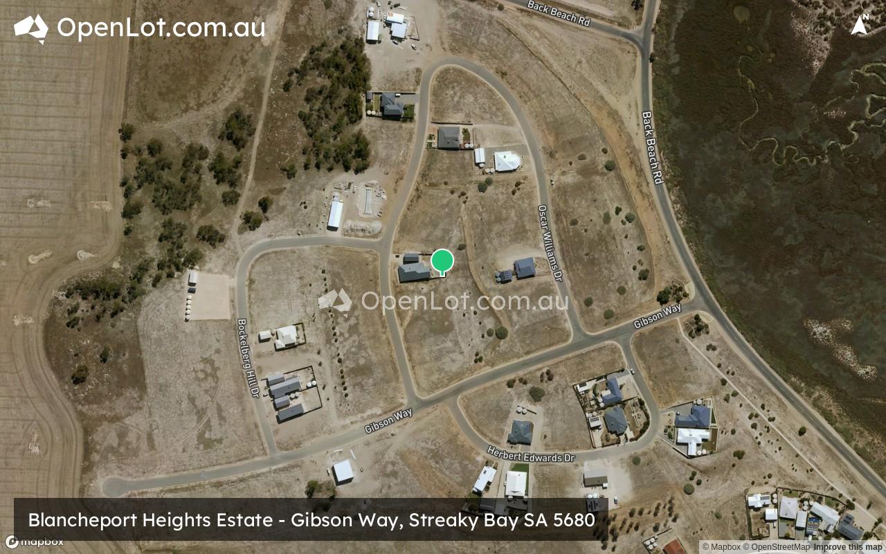 Satellite image for Blancheport Heights Estate - Gibson Way, Streaky Bay SA 5680