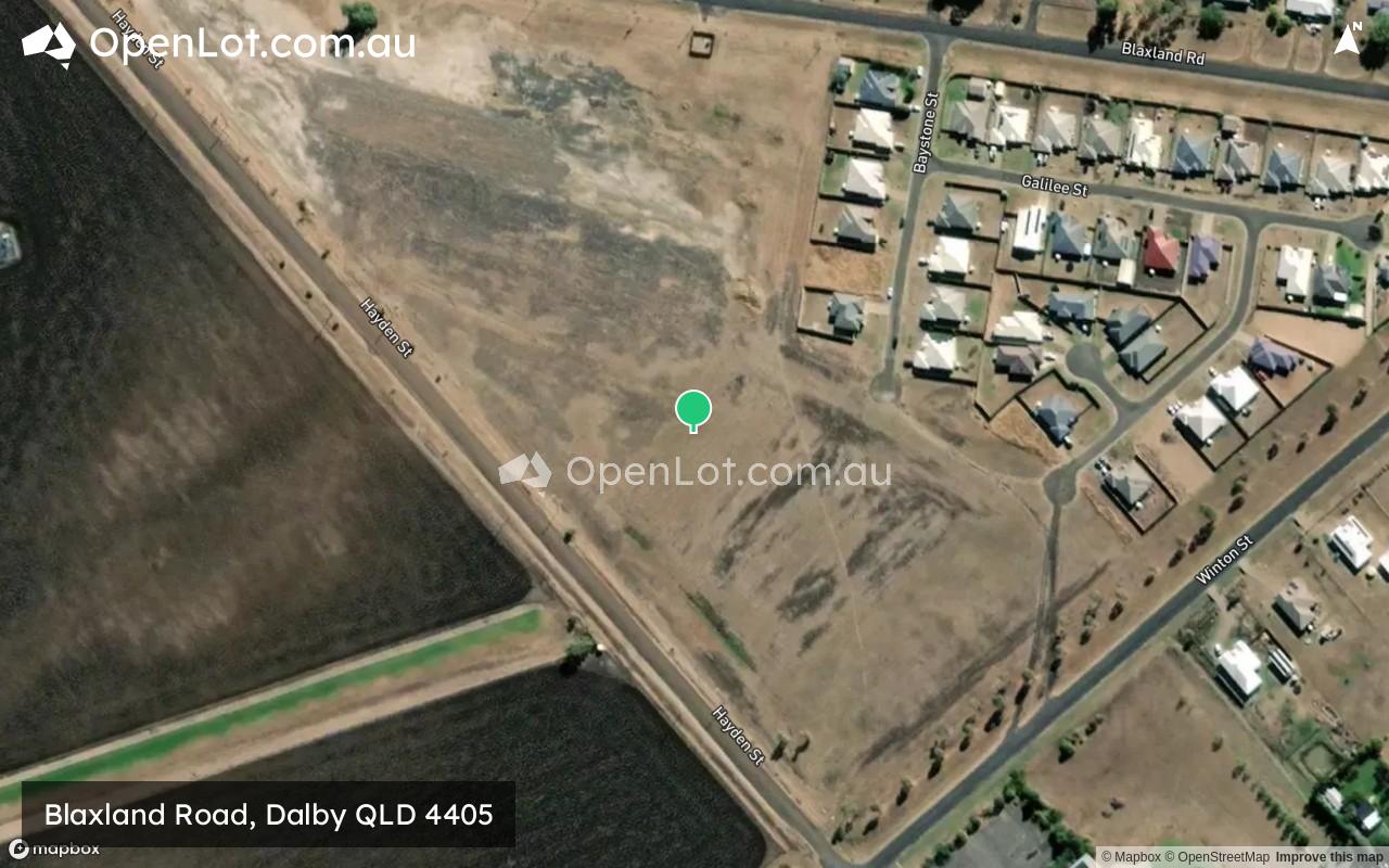 Satellite image for Blaxland Road, Dalby QLD 4405