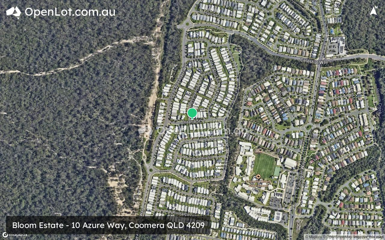 Satellite image for Bloom Estate - 10 Azure Way, Coomera QLD 4209