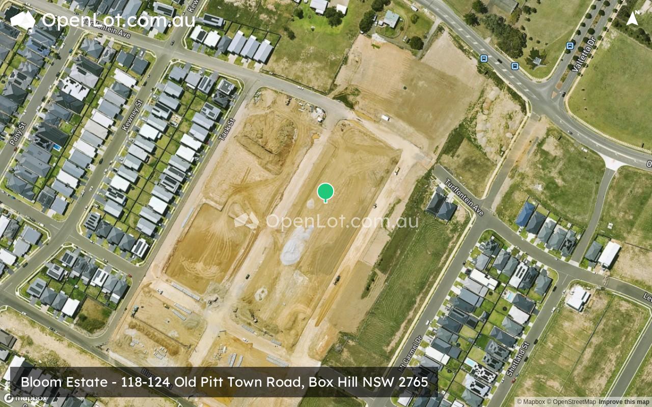 Satellite image for Bloom Estate - 118-124 Old Pitt Town Road, Box Hill NSW 2765