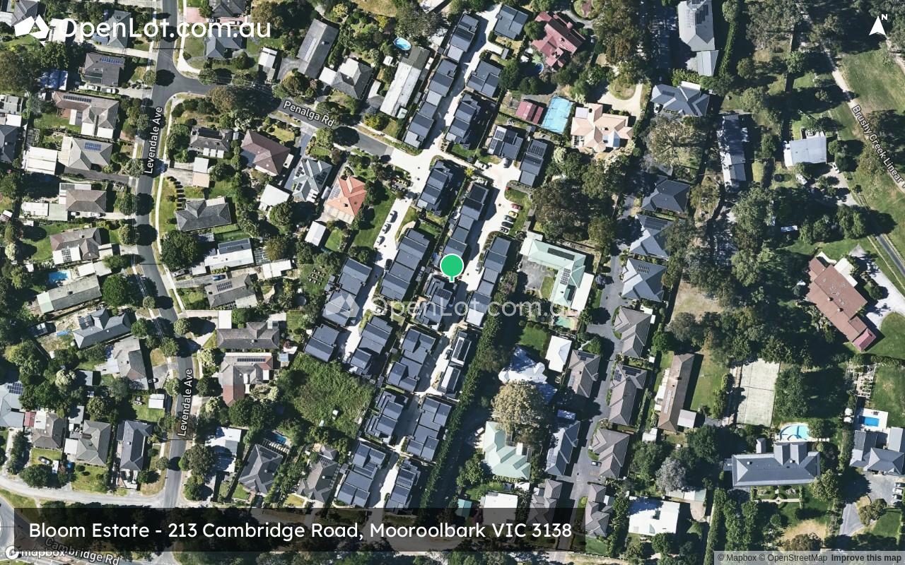Satellite image for Bloom Estate - 213 Cambridge Road, Mooroolbark VIC 3138