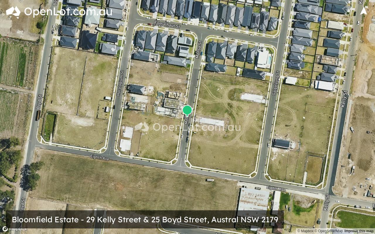 Satellite image for Bloomfield Estate - 29 Kelly Street & 25 Boyd Street, Austral NSW 2179