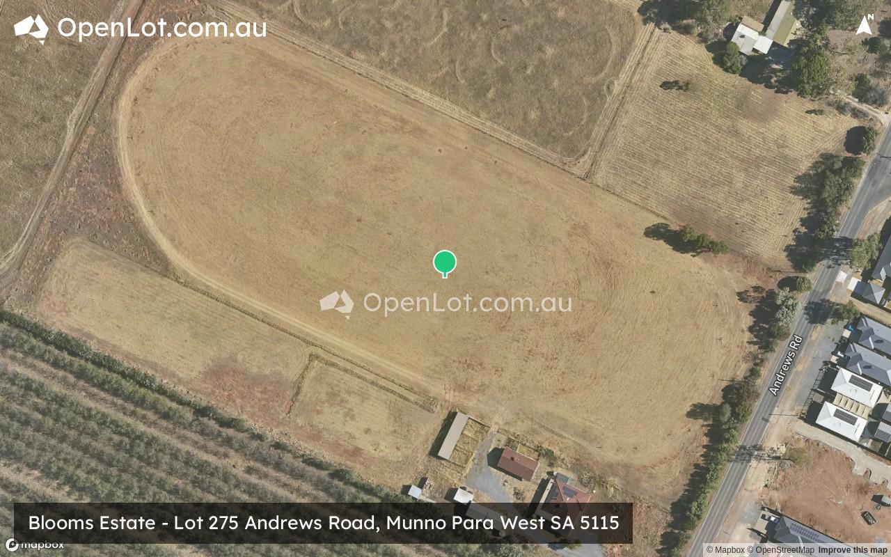 Satellite image for Blooms Estate - Lot 275 Andrews Road, Munno Para West SA 5115