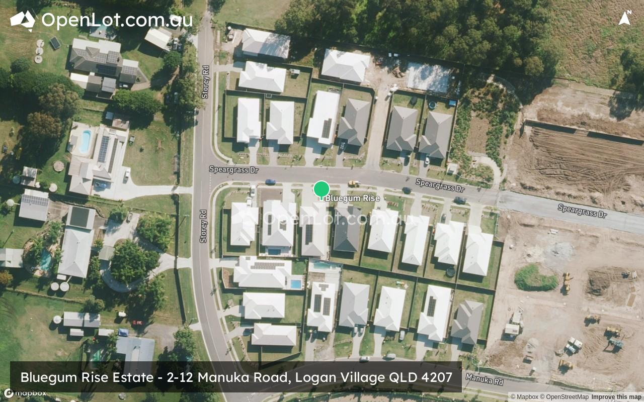 Satellite image for Bluegum Rise Estate - 2-12 Manuka Road, Logan Village QLD 4207