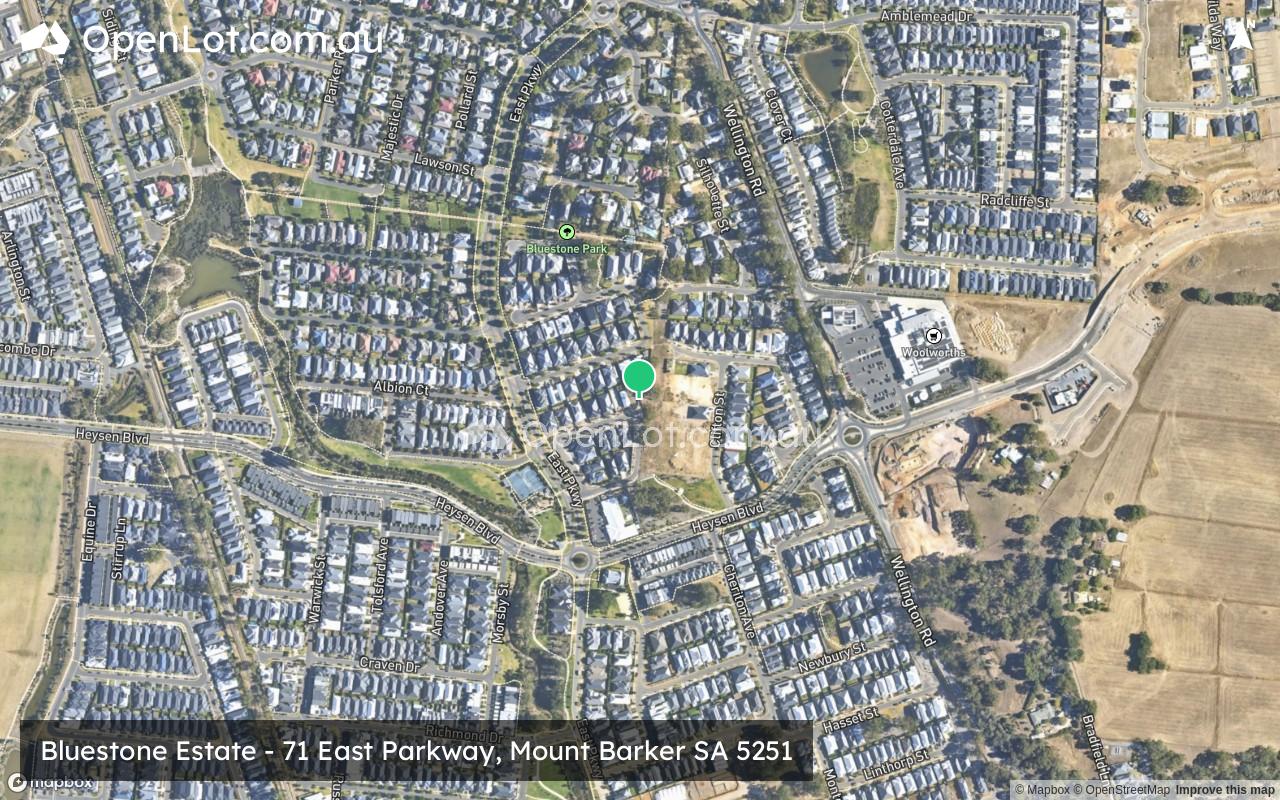 Satellite image for Bluestone Estate - 71 East Parkway, Mount Barker SA 5251