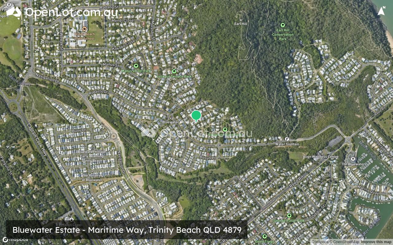 Satellite image for Bluewater Estate - Maritime Way, Trinity Beach QLD 4879
