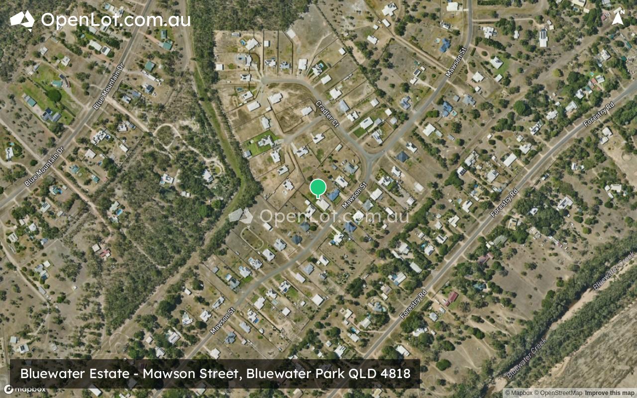 Satellite image for Bluewater Estate - Mawson Street, Bluewater Park QLD 4818