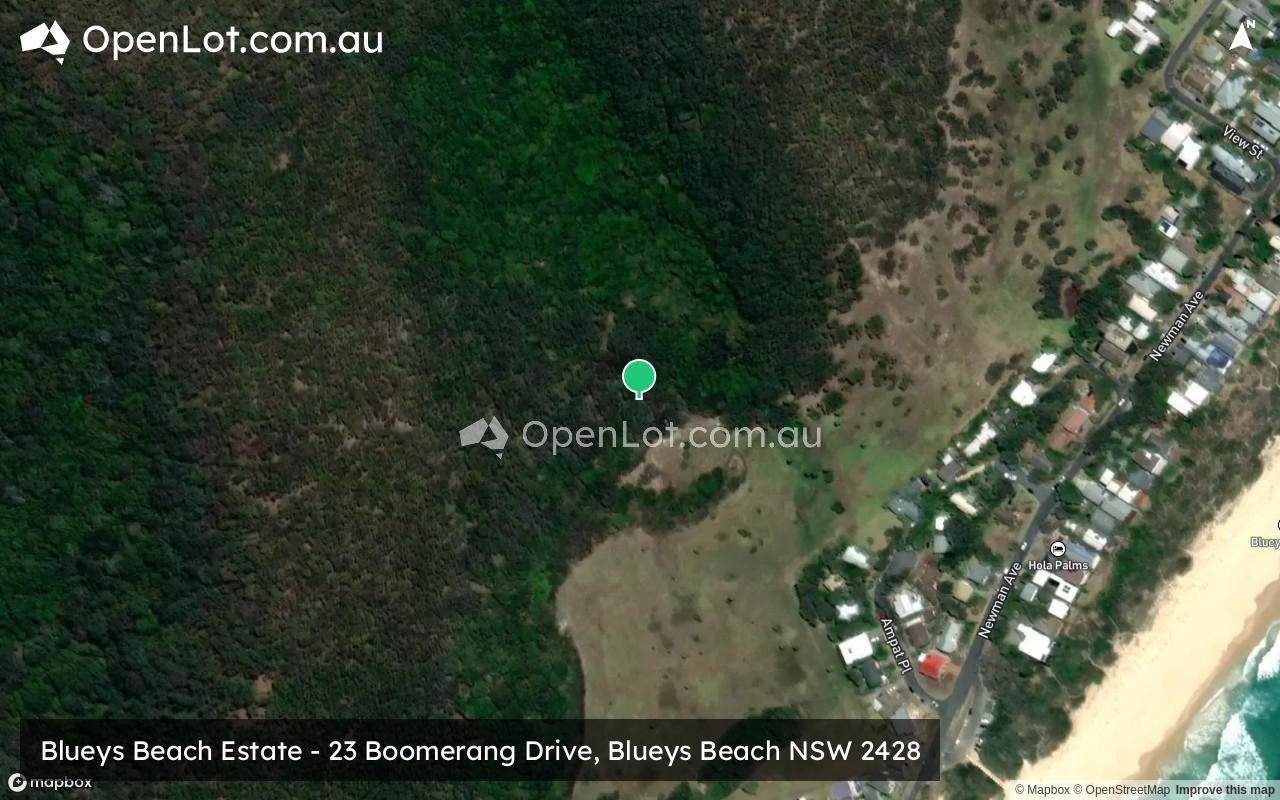 Satellite image for Blueys Beach Estate - 23 Boomerang Drive, Blueys Beach NSW 2428