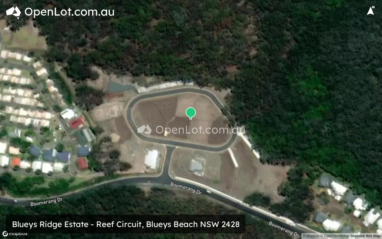 Satellite image for Blueys Ridge Estate - Reef Circuit, Blueys Beach NSW 2428