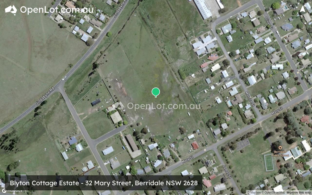 Satellite image for Blyton Cottage Estate - 32 Mary Street, Berridale NSW 2628