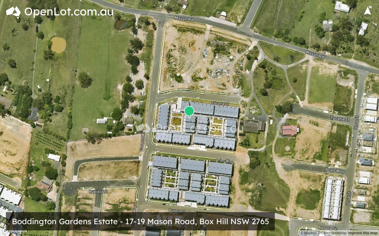 Satellite image for Boddington Gardens Estate - 17-19 Mason Road, Box Hill NSW 2765