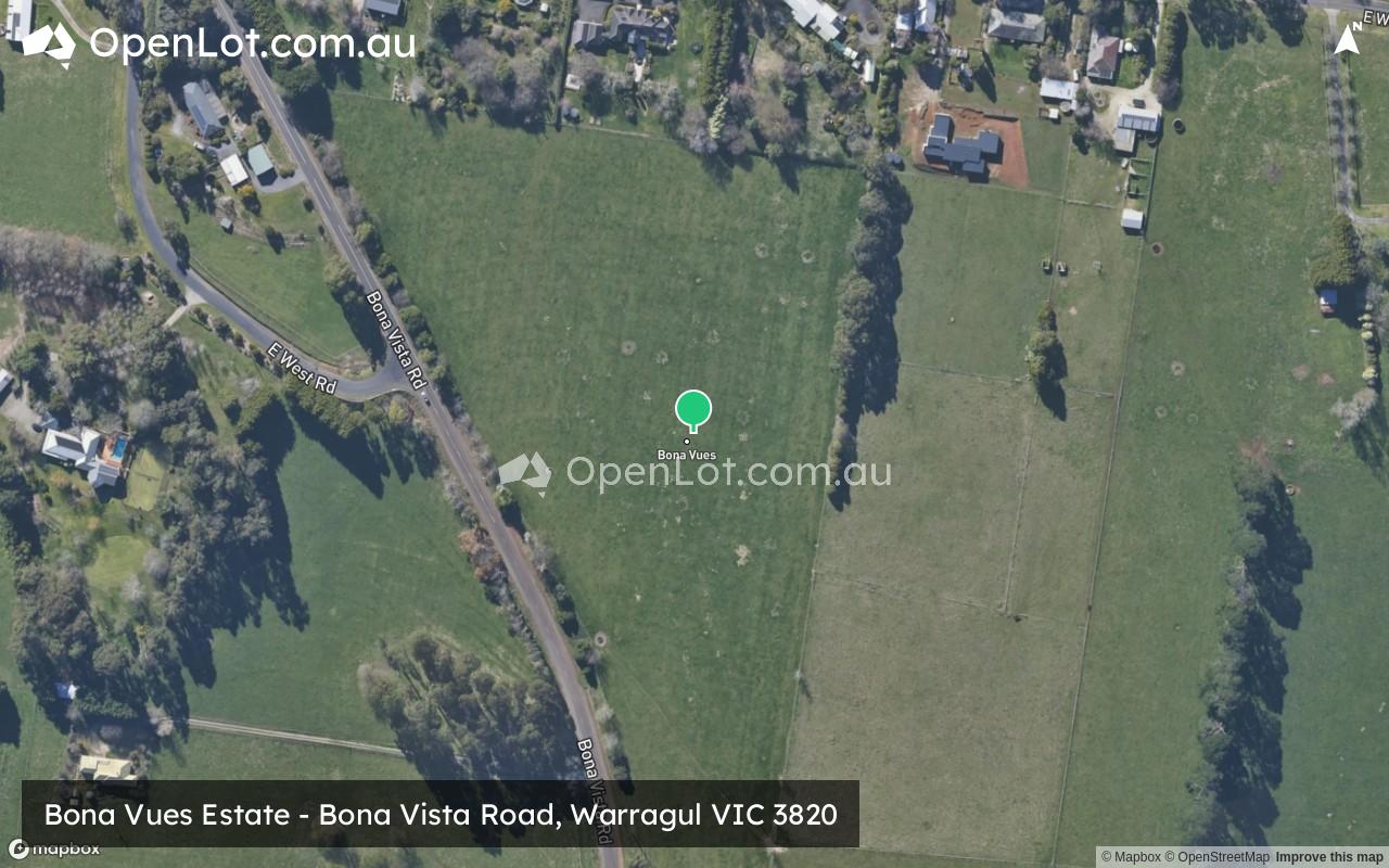 Satellite image for Bona Vues Estate - Bona Vista Road, Warragul VIC 3820