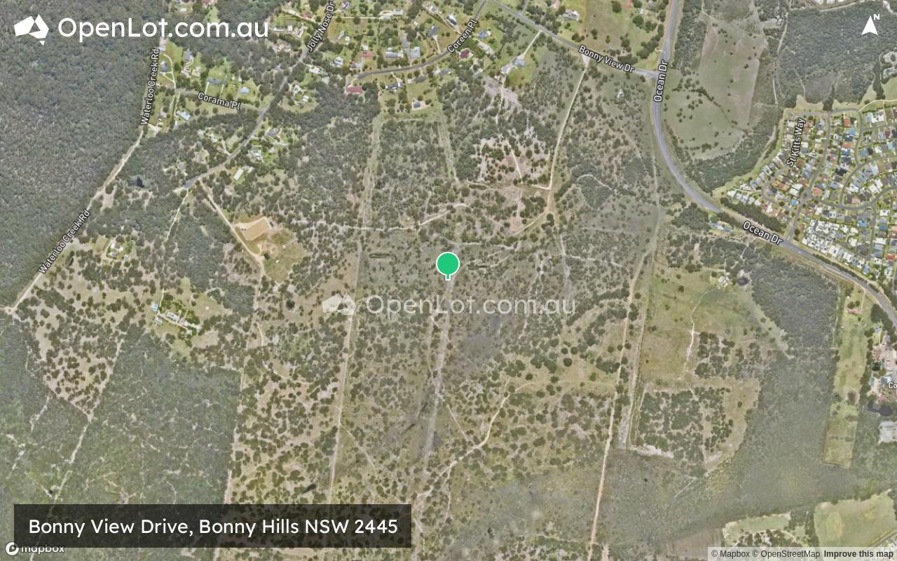 Satellite image for Bonny View Drive, Bonny Hills NSW 2445