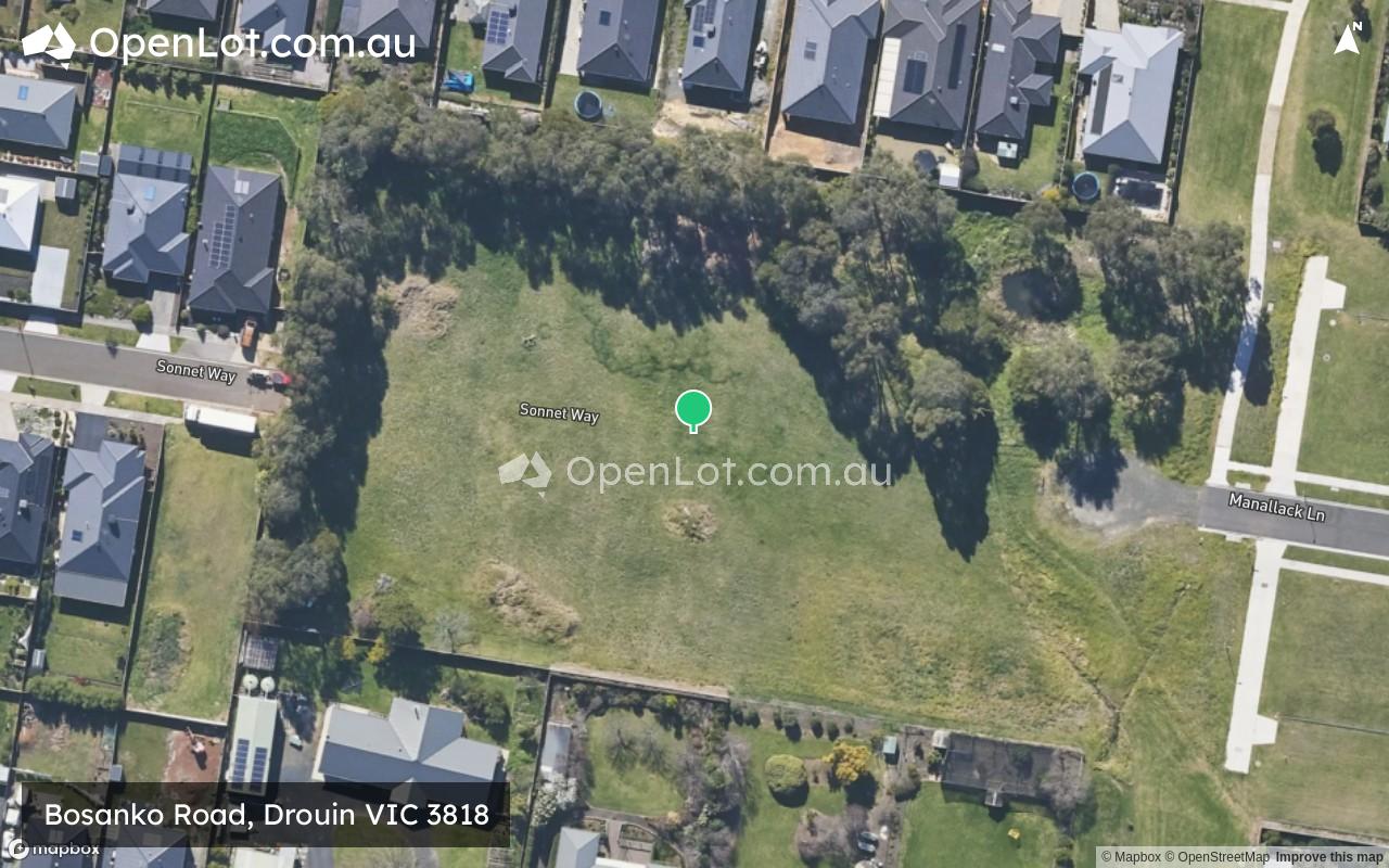 Satellite image for Bosanko Road, Drouin VIC 3818