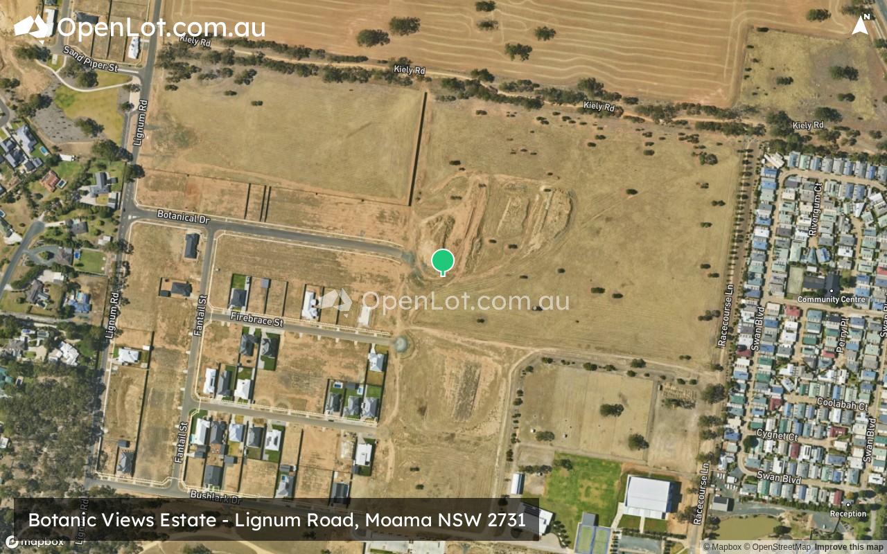 Satellite image for Botanic Views Estate - Lignum Road, Moama NSW 2731