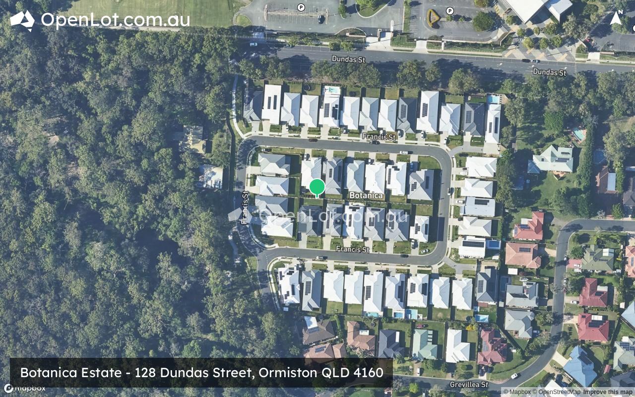 Satellite image for Botanica Estate - 128 Dundas Street, Ormiston QLD 4160
