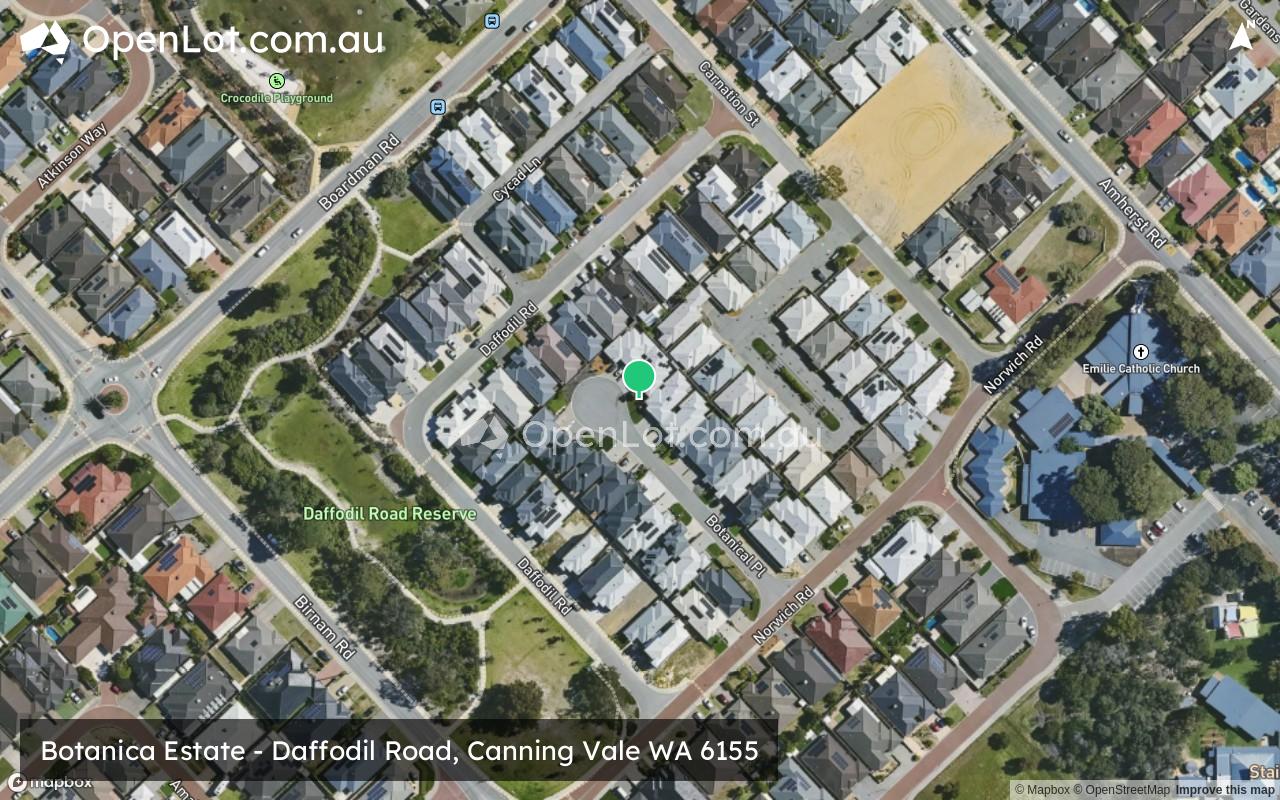 Satellite image for Botanica Estate - Daffodil Road, Canning Vale WA 6155
