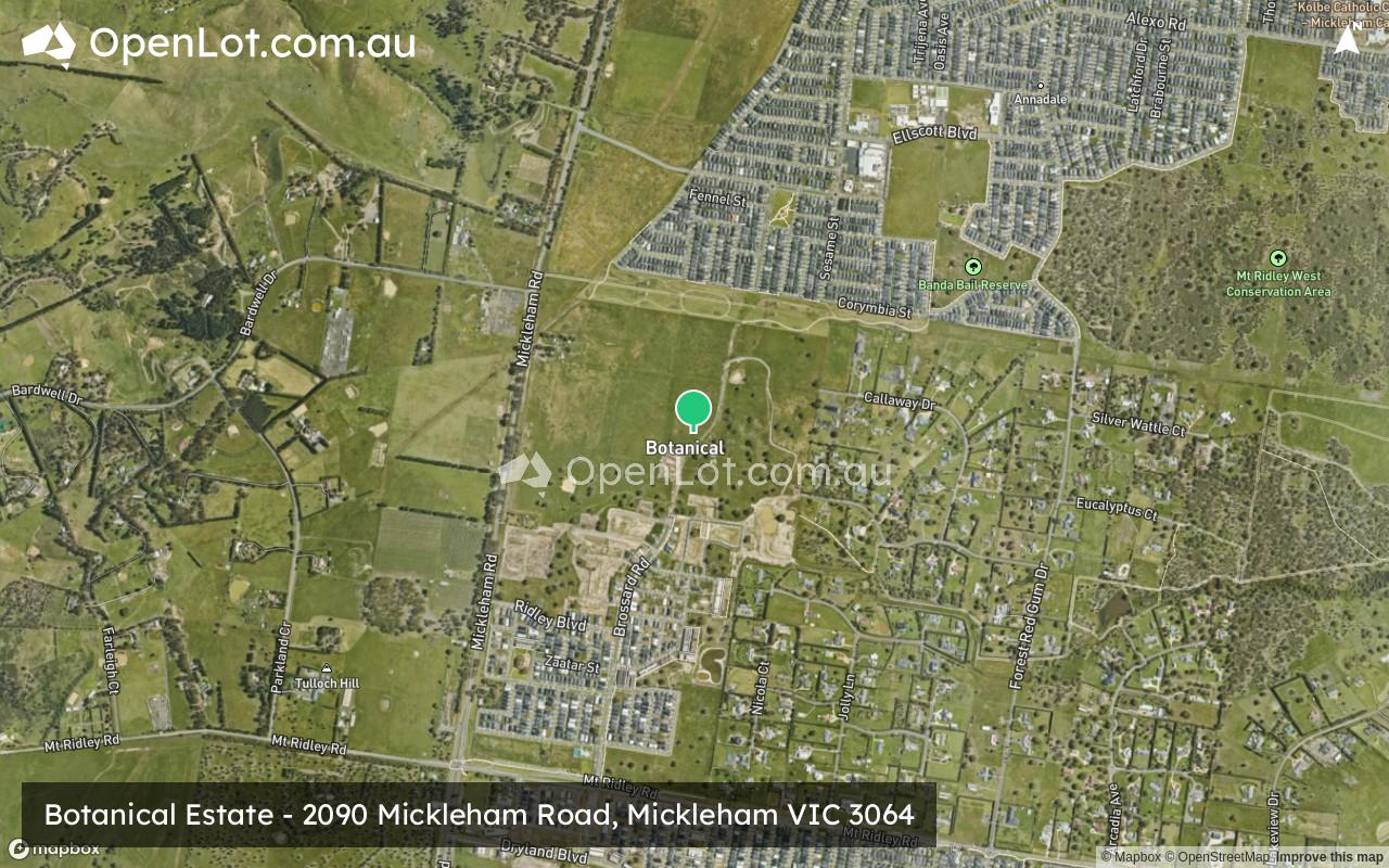 Satellite image for Botanical Estate - 2090 Mickleham Road, Mickleham VIC 3064