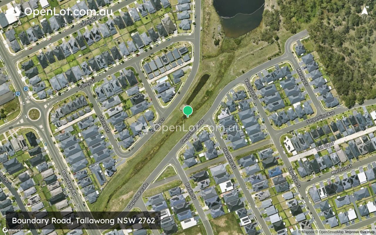 Satellite image for Boundary Road, Tallawong NSW 2762