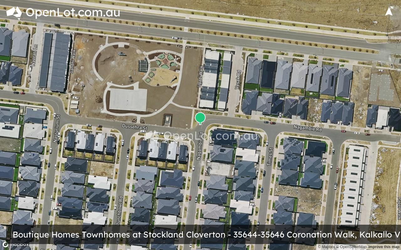 Satellite image for Boutique Homes Townhomes at Stockland Cloverton - 35644-35646 Coronation Walk, Kalkallo VIC 3064