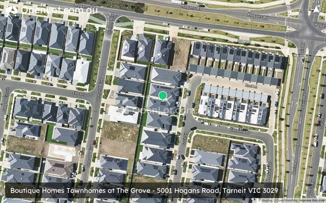 Satellite image for Boutique Homes Townhomes at The Grove - 5001 Hogans Road, Tarneit VIC 3029