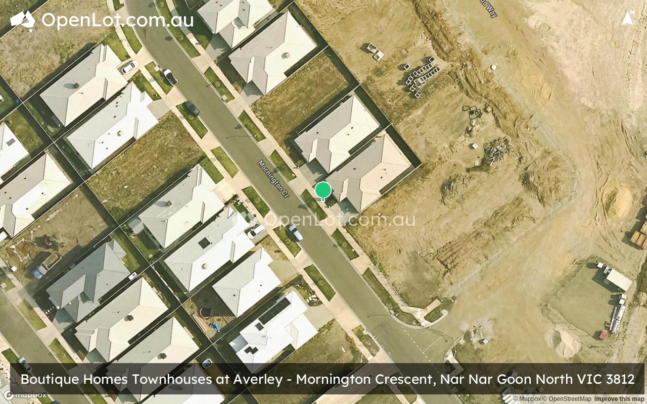 Satellite image for Boutique Homes Townhouses at Averley - Mornington Crescent, Nar Nar Goon North VIC 3812