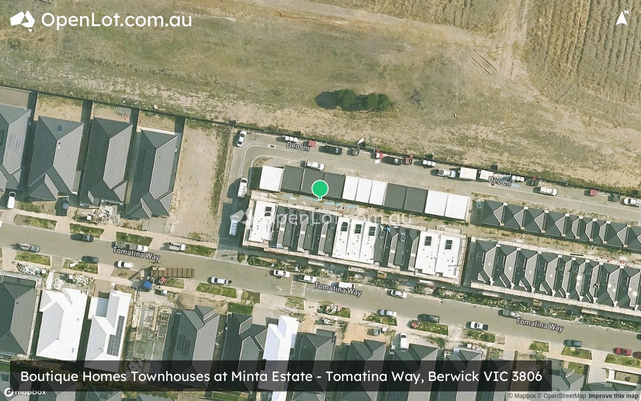 Satellite image for Boutique Homes Townhouses at Minta Estate - Tomatina Way, Berwick VIC 3806