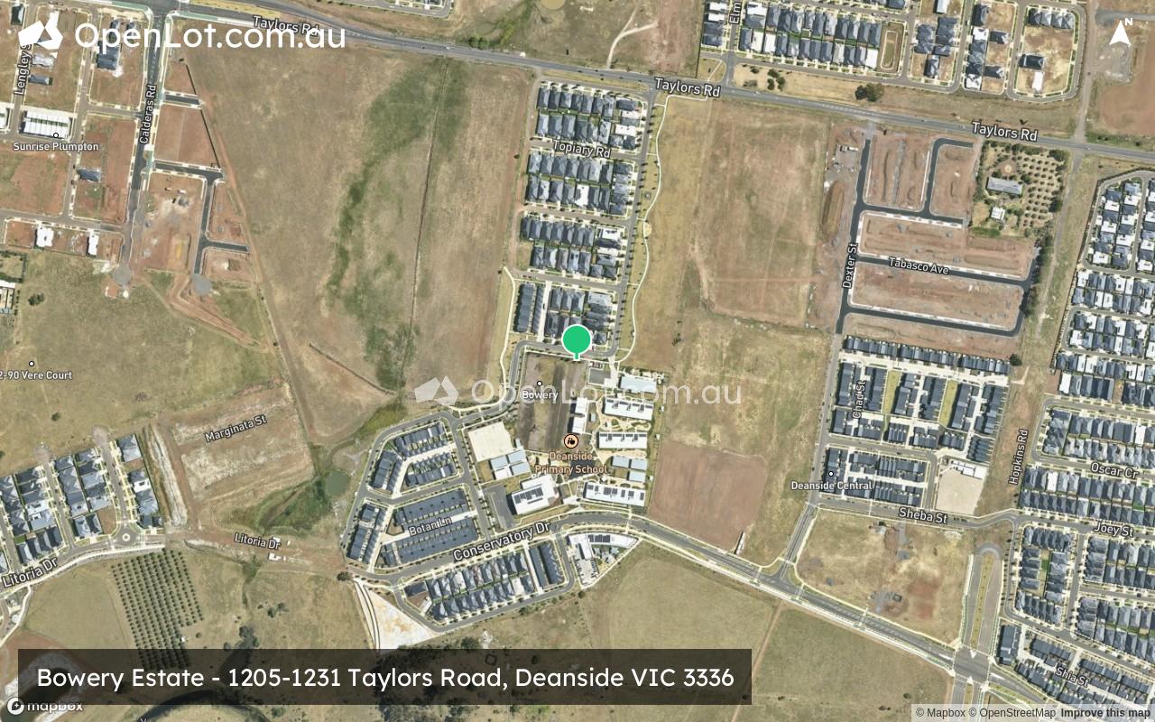 Satellite image for Bowery Estate - 1205-1231 Taylors Road, Deanside VIC 3336